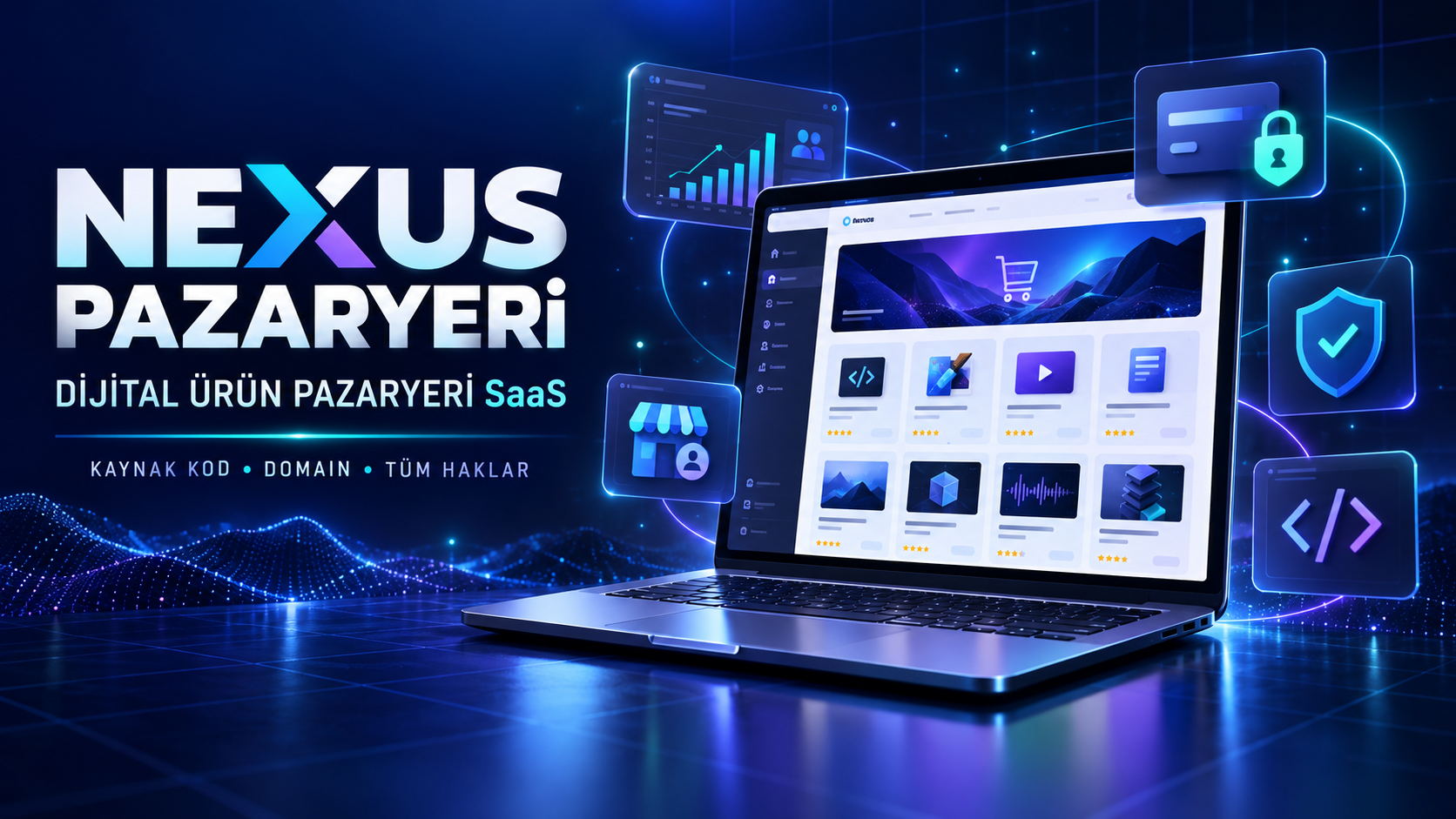 Dijital Ürün Pazaryeri SaaS – Kaynak Kod, Domain ve Tüm Haklarıyla Devren Satılık